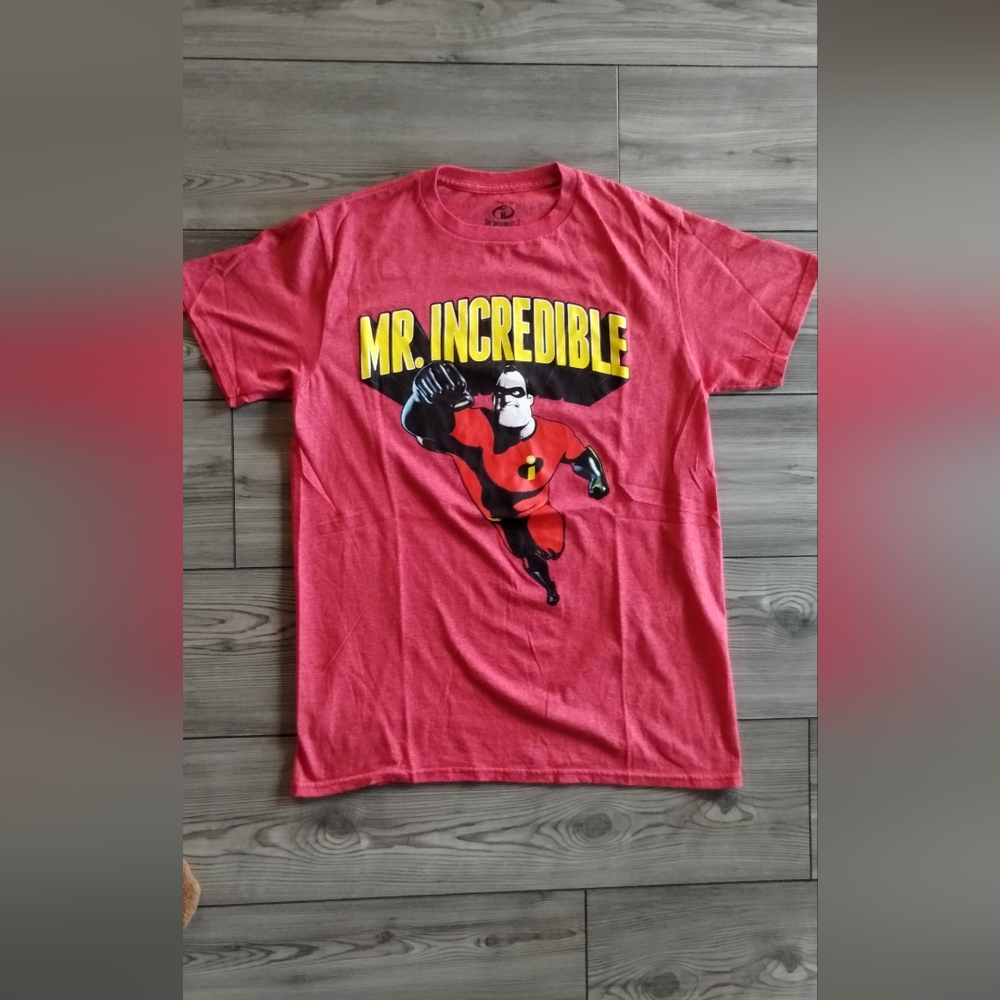 Boy's Disney Red Mr. Incredible Graphic Tee with Yellow Logo